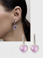 Серьги "Royal Love" Silver c лавандовым аметистом