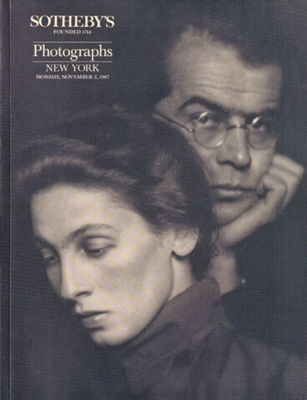 Каталог аукциона Sotheby’s, Нью-Йорк, Фотографии от 2 ноября 1987 года