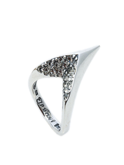"Тью" кольцо в серебряном покрытии из коллекции "Crystal Fang" от Jenavi