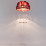 Citilux Базель CL407923T Торшер патина со столиком и красным абажуром