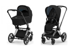 Коляска 2 в 1 Cybex Priam IV Sepia Black, шасси Chrome Black