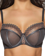 Бюстгальтер с мягкой, расшитой люрексом чашкой (Размер: 90C) (Цвет: серый)