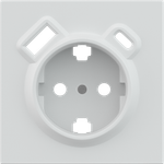 Накладка для розетки Schuko с зарядным устройством USB A+C, с защитными шторками, матовый белый, серия R98