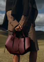 Сумка Polene Cyme Mini EDITION TEXTURED BLACK CHERRY