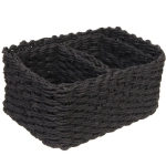 Корзинки интерьерные для хранения 3шт в наборе «ПАРНАУ», цвет черный, 16*11*10/16*11*10/25*18*11,5см (лейбл)