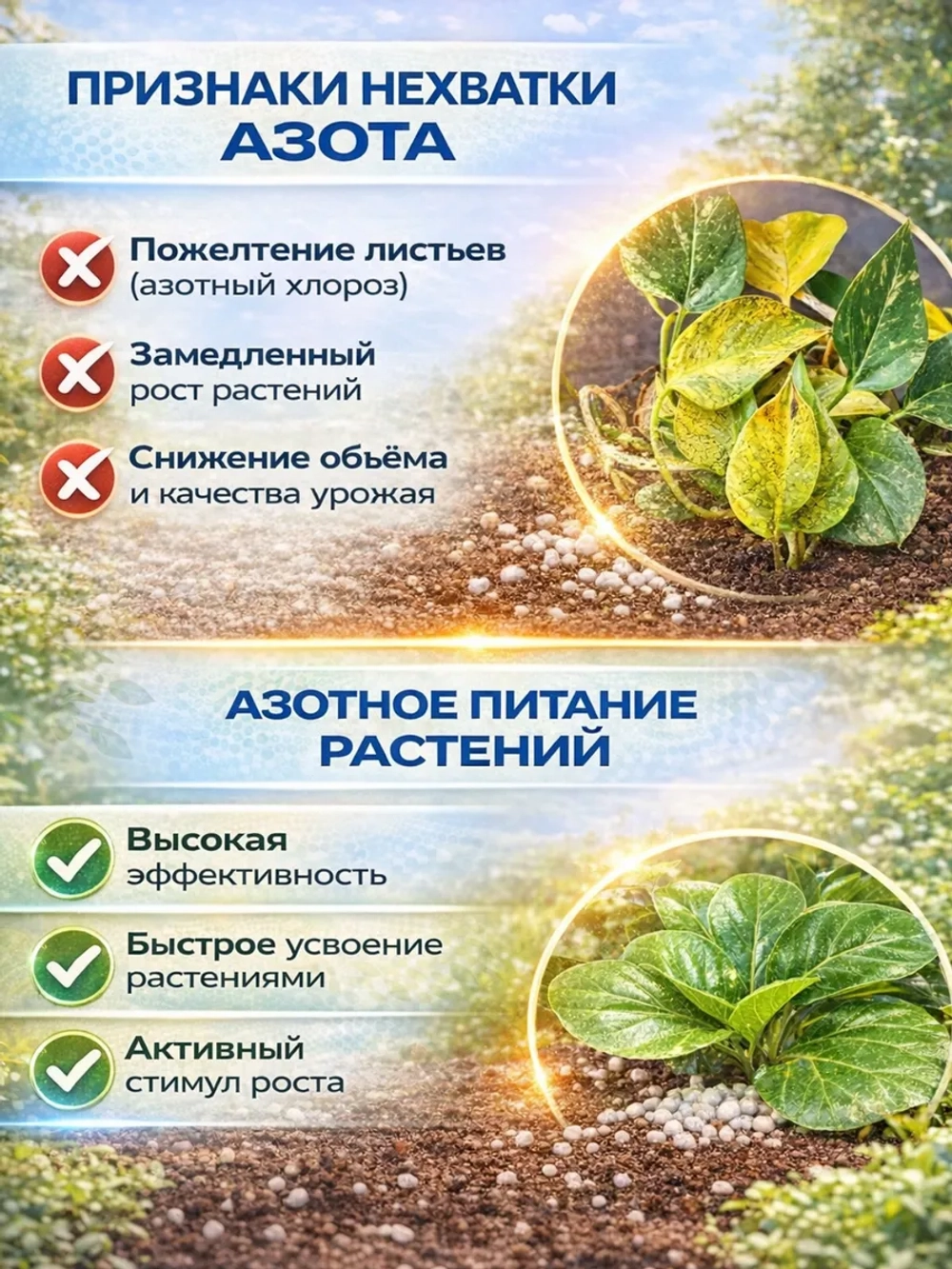 Селитра аммиачная 20кг, азотное удобрение для сада и огорода