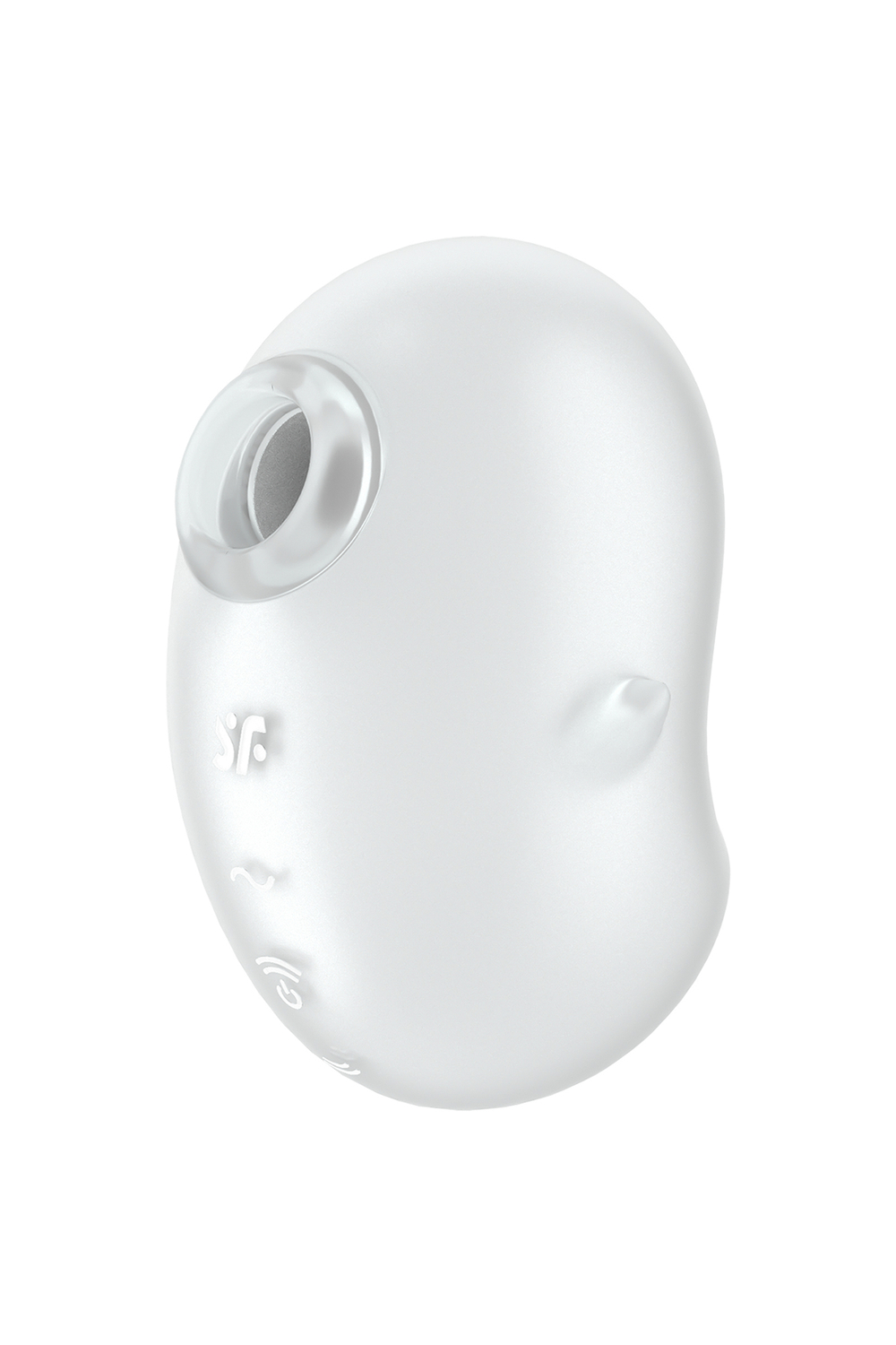 Вакуум-волновой стимулятор клитора с вибрацией Satisfyer Cutie Ghost, силикон, белый, 9,1 см