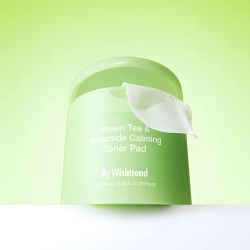 BY WISHTREND Успокаивающие пэды с зелёным чаем и церамидами Green Tea & Ceramide Calming Toner Pad (70 шт)