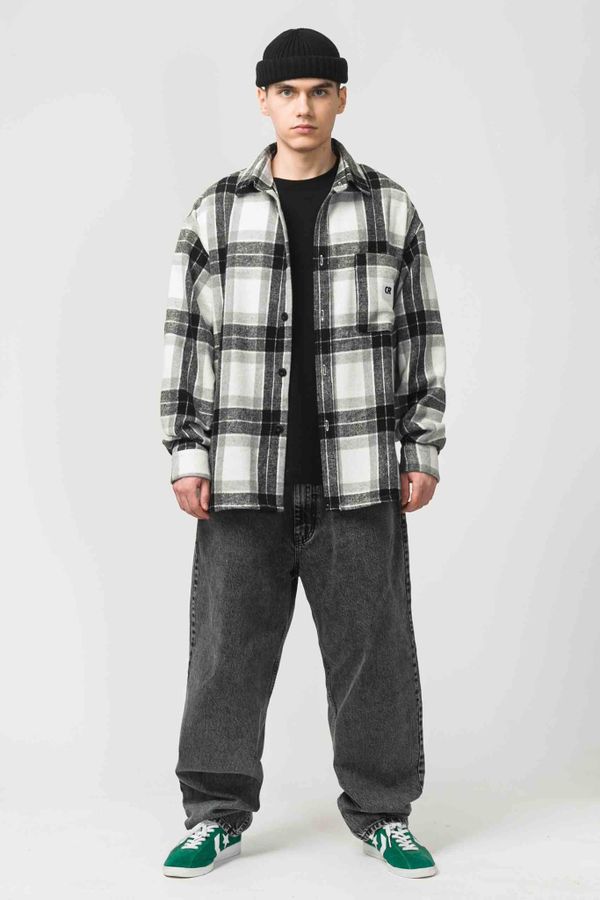 Рубашка Harbor Wide Молочный/Черный/Серый - фото 2