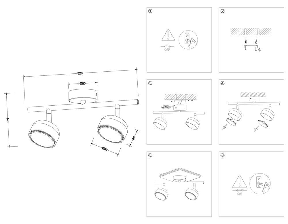 Ambrella Светильник накладной со сменной лампой GX53 Techno TN71024