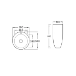 Раковина напольная Royce Elite (RCW-141504WH)