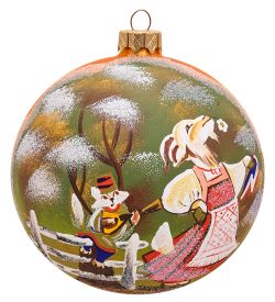 Элита НФШ-1445/2 Ел.украшение Шар «Козочка с котом» 100 мм