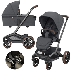 Детская коляска Maxi-Cosi Fame 3 в 1 с автокреслом CabrioFix Essential black Twillic Graphite/графит
