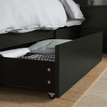 Каркас кровати с 4 ящиками для хранения - IKEA MALM, 200х140 см, черный, МАЛЬМ ИКЕА