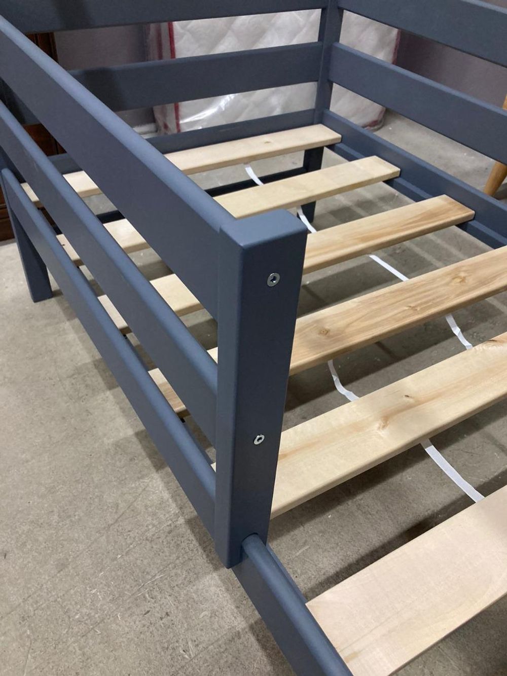 Кровать Домик Массив графит/графит (ладе) 800*1600