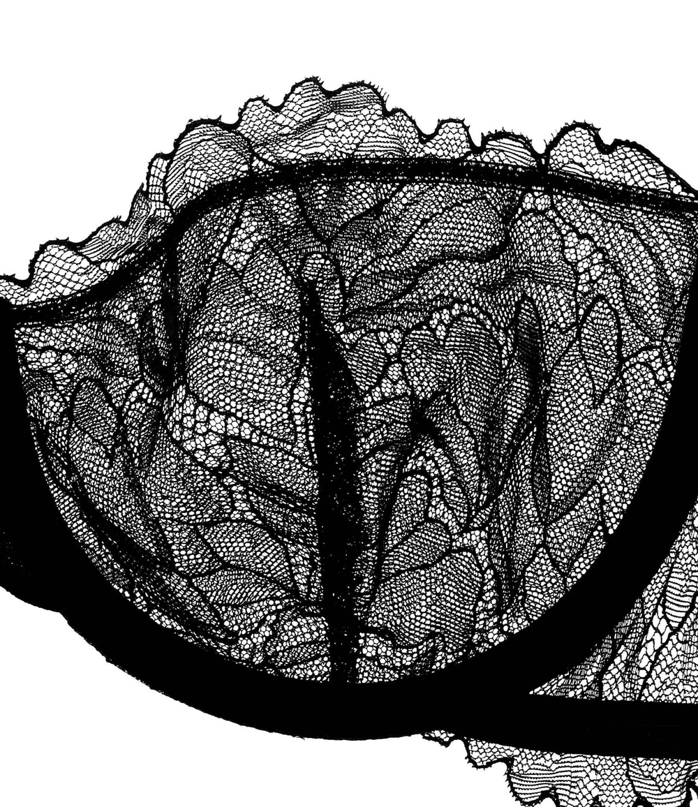 Сетевой бюстгальтер Calvin Klein Underwear - черный(000QF7351E)