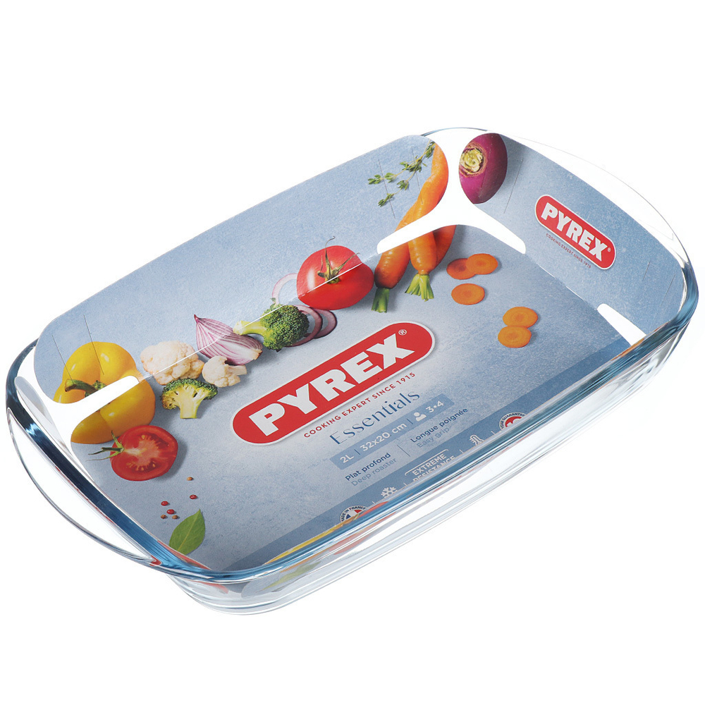 Форма для запекания стекло, 33х20х5 см, 2 л, прямоуг, Pyrex, Classic, 247B000/7047