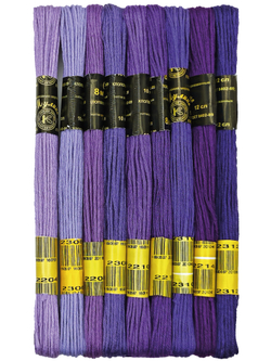 Наборы ниток мулине для вышивания ПНК Киров 9 шт.