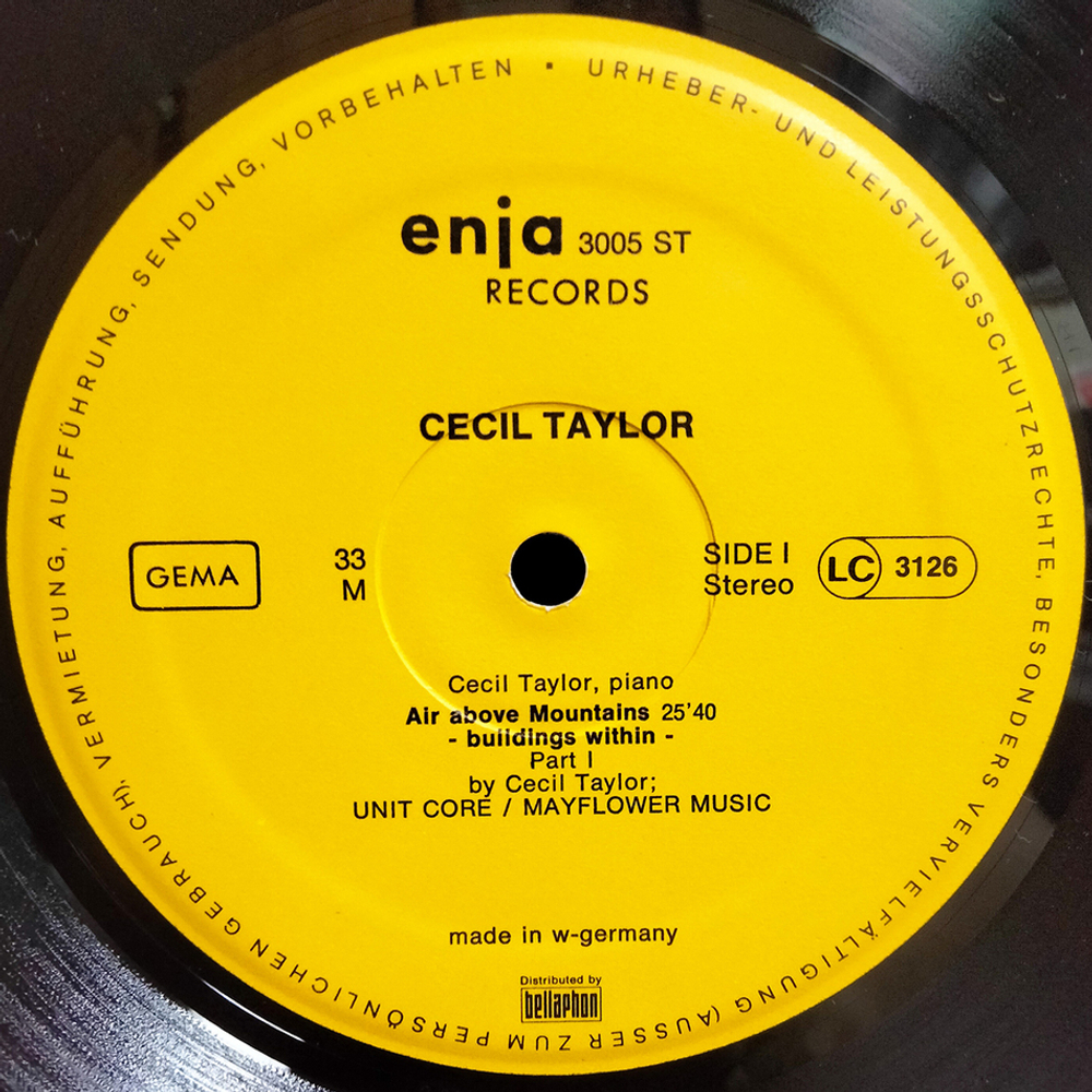 Cecil Taylor / Air Above Mountains - Buildings Within (LP)
