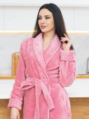 Халат женский без капюшона HELEN Розовый