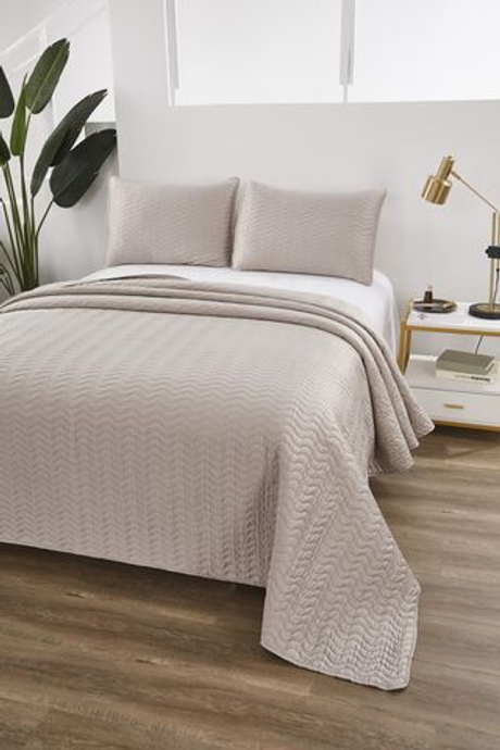 Покрывало 160х220 и наволочка 50х70 Sofi De MarkO Саванна серое