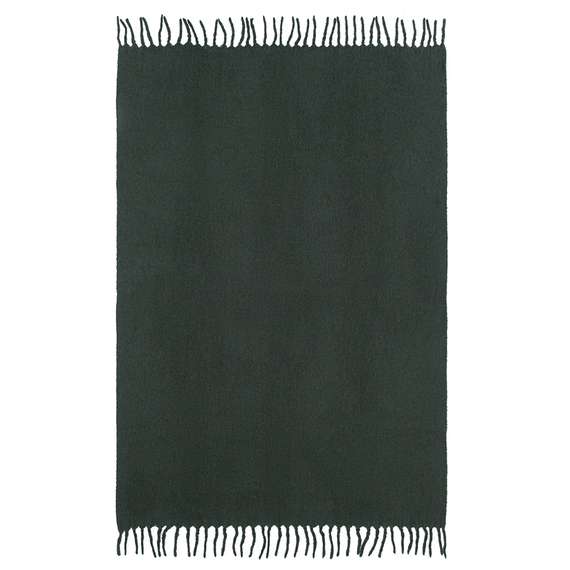 Плед мохеровый хвойно-зеленого цвета из коллекции essential, 130х180 см