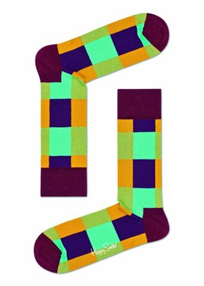 Носки унисекс Lumberjack Sock в клетку (Размер: 25) (Цвет: зеленый с желтым)