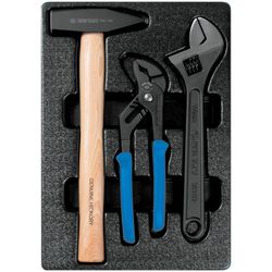 KING TONY (932-000MR) Набор инструментов в красной тележке, 173 предмета