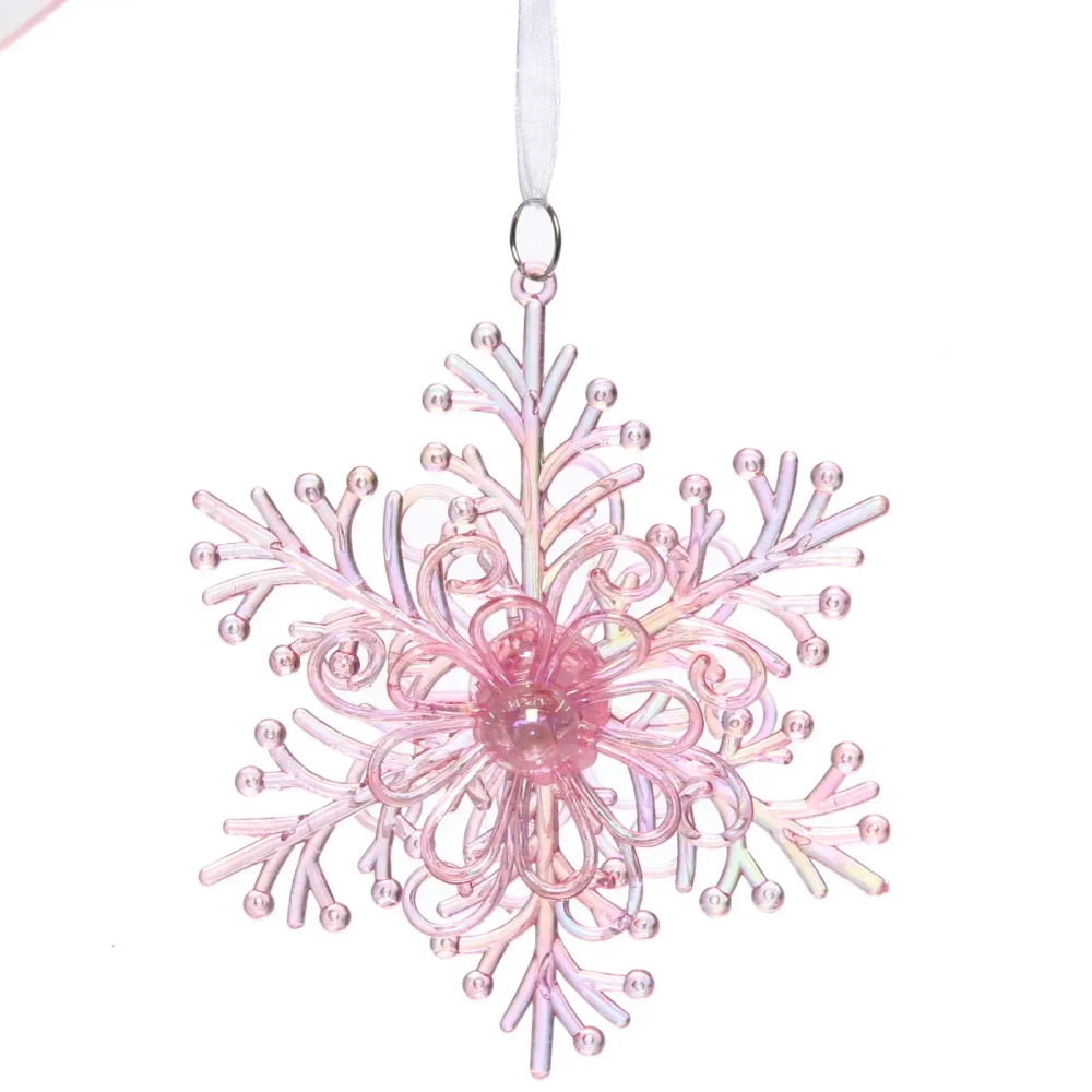 Подвеска «Волшебство зимы» 13*13 см, Розовый