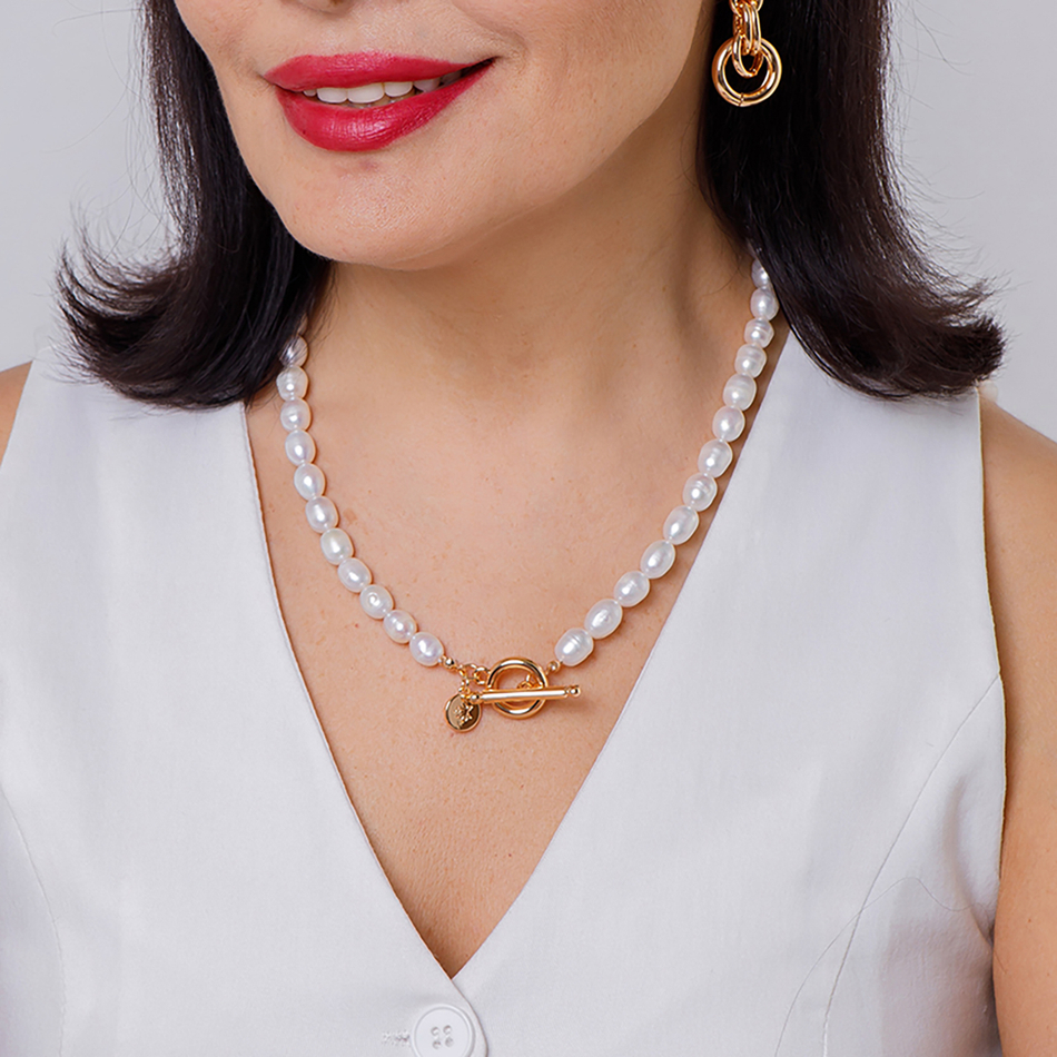Колье Fiore Luna String of Pearls Togl BL4503 G