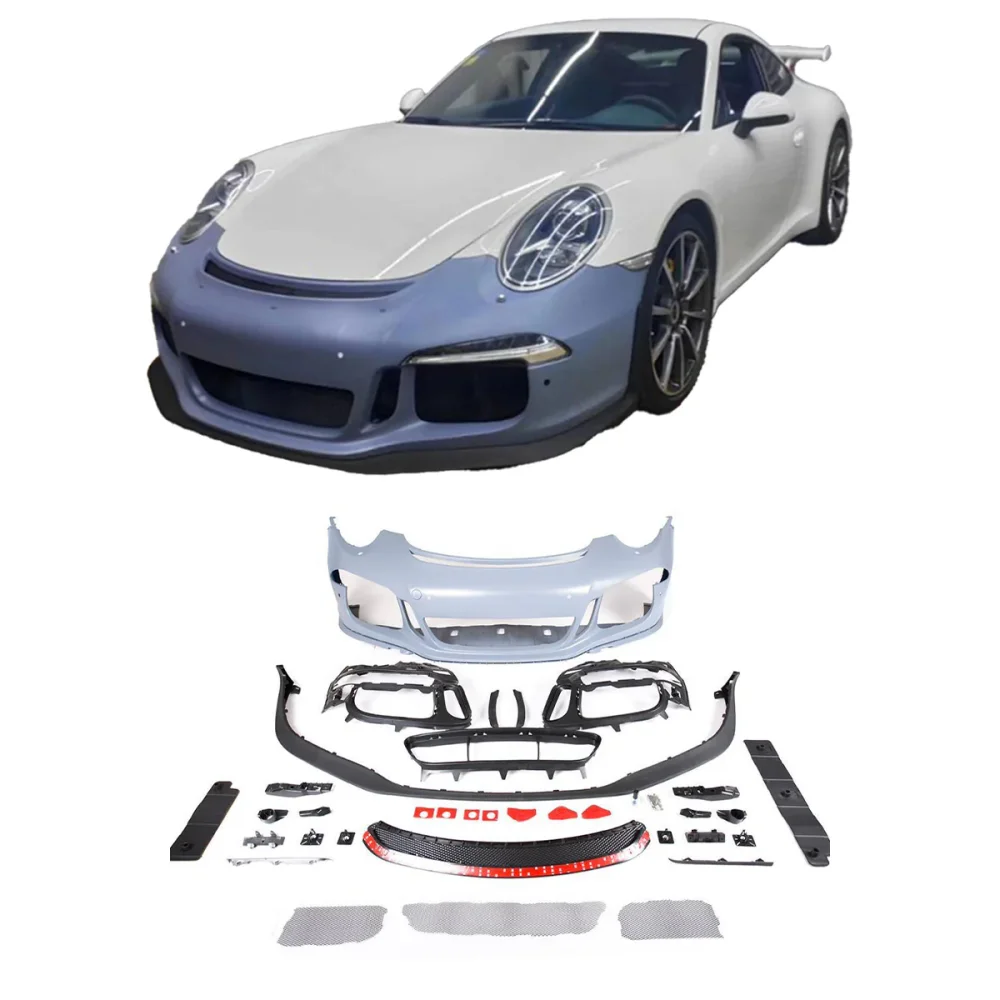 Обвес переделка переднего бампера в стиле GT3 для PORSCHE 911 991.1 2011–2017