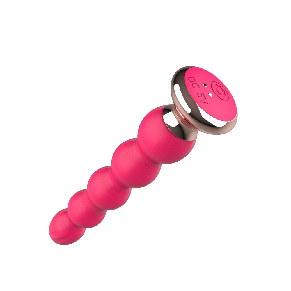 Розовый вибратор-ёлочка Mini Vibrator с пультом ДУ - 19 см. (Цвет: розовый)