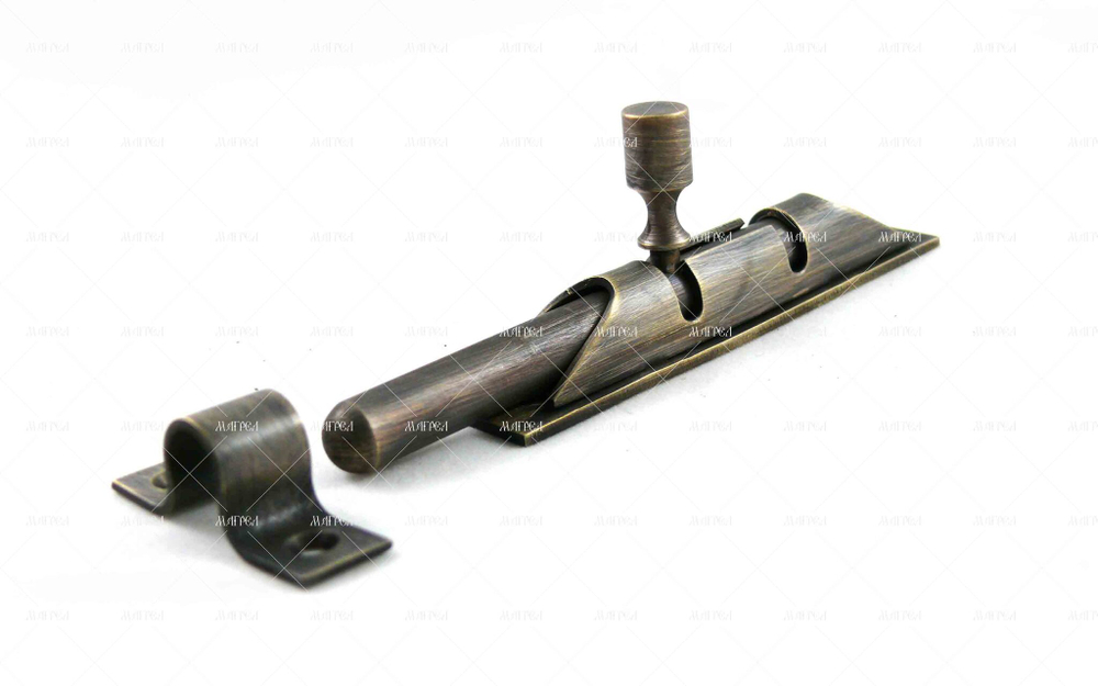 Шпингалет оконный латунный Д10 мм 100-1000 мм прямой