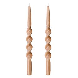 Набор из двух свечей светло-коричневого цвета из коллекции Essential, 35 см