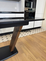 Кухонный раздвижной стол "Прадо", черный мрамор