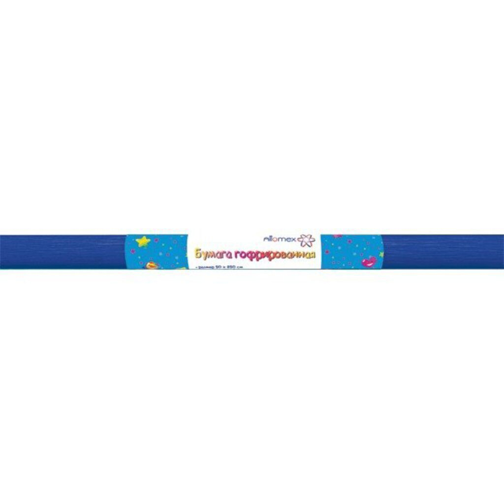 Бумага подел. 50*250 32 г/м рулон   креп синяя