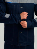 Костюм Лигор-1 СОП (тк.Саржа,250) брюки, т.синий/васильковый