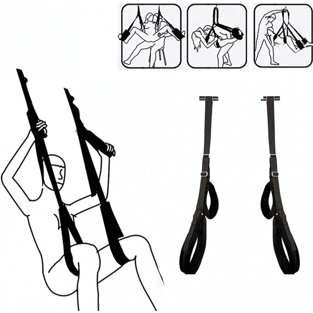Секс-качели на дверь черные ROSYLAND (Цвет: черный)