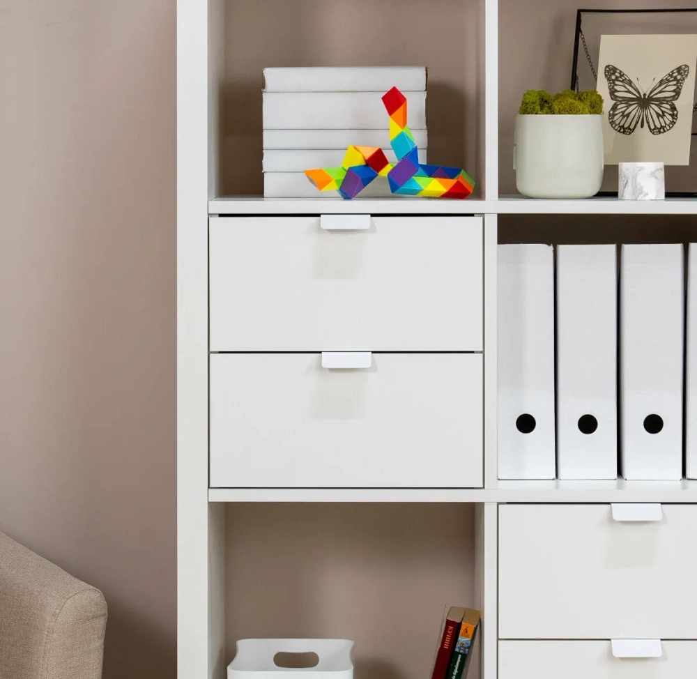 Фора модуль с двумя ящиками, ручка металл, 33*37*33 см, белый