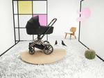 Коляска 3 в 1 Cybex Priam IV Rosegold complete и автокресло Cloud T i-Size Sepia Black Plus Sepia Black