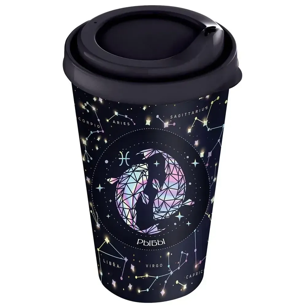 Стакан с крышкой 550мл с декором (синий) Знаки Зодиака Стакан с крышкой 550мл с декором (синий) Знаки Зодиака