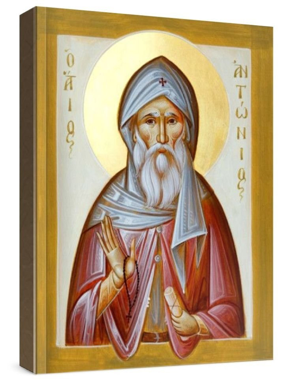 Антоний Великий (рукописная икона)