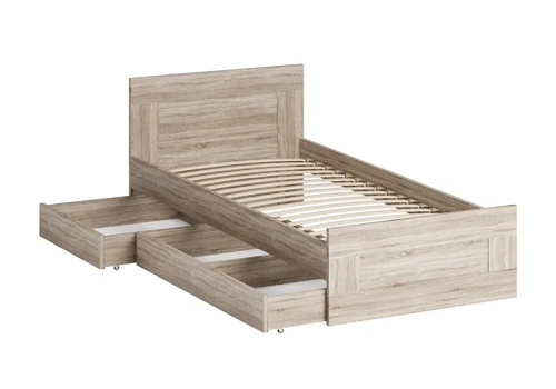 Кровать односпальная Келли с ящиками, спальное место 90х200, КДСП