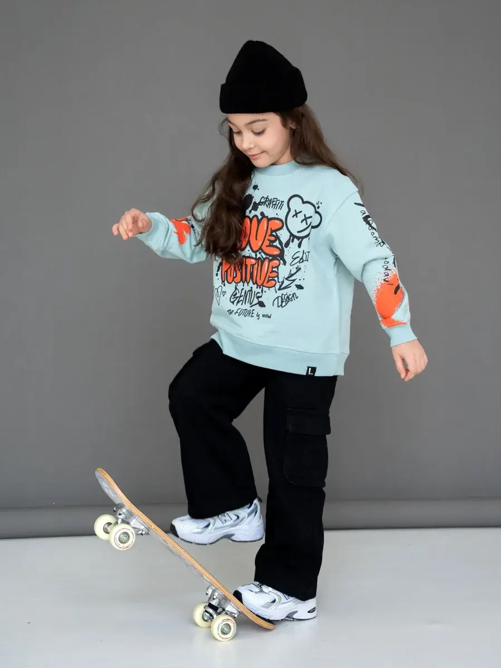 Свитшот для девочки с принтом