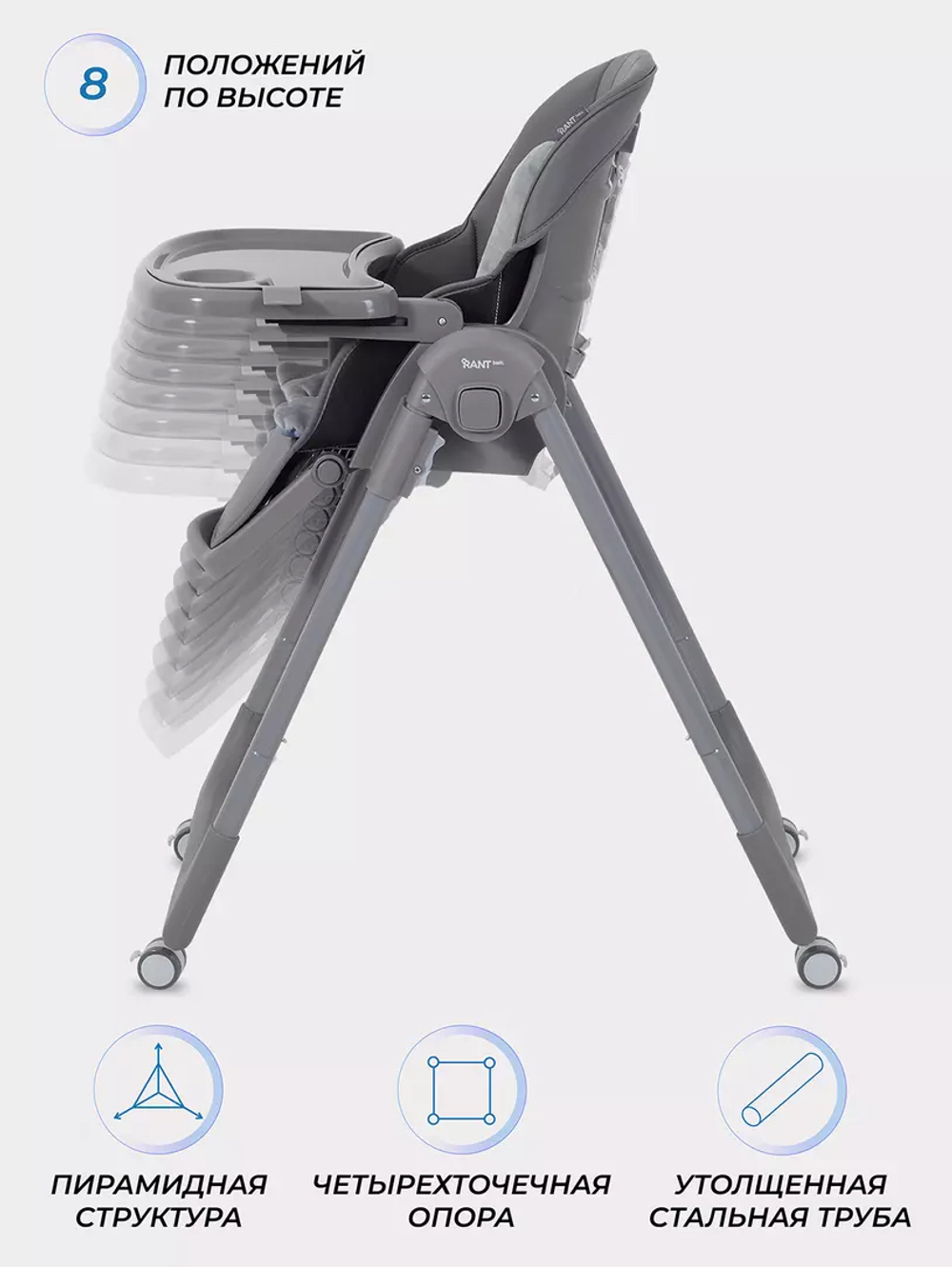 Стульчик для кормления Rant Mango Graphite