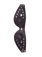 Чёрная кожаная маска с велюровой подкладкой (Цвет: черный)