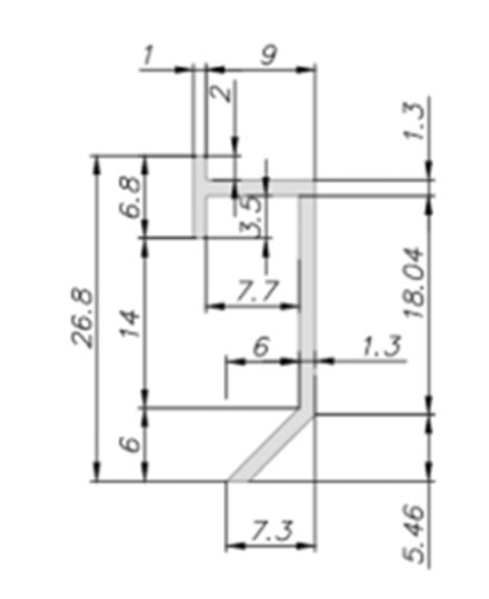 ALUMINIUM Теневой плинтус Alp13-9338 Slim LED ( канал под LED-подсветку) Черный муар 2700мм