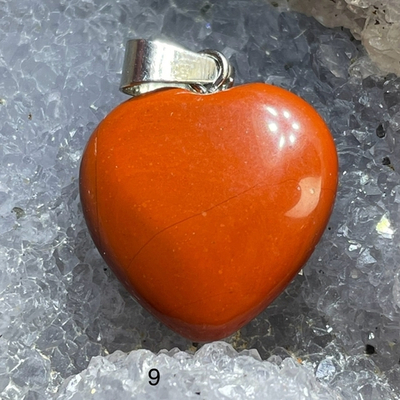 43564 Яшма красная Кулон сердце 2см