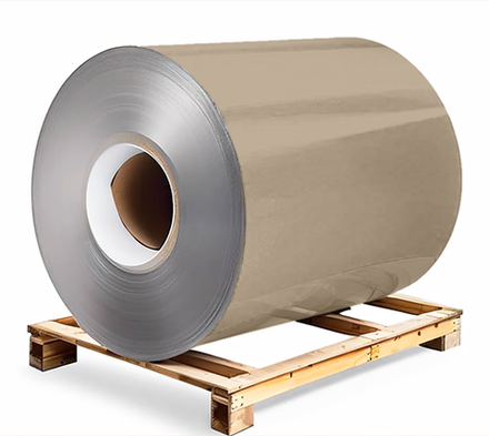 Сталь оцинкованная 0,7х1250х3000 мм RAL 1019 темно-бежевый Грунт обр.стороны / защ.пленка