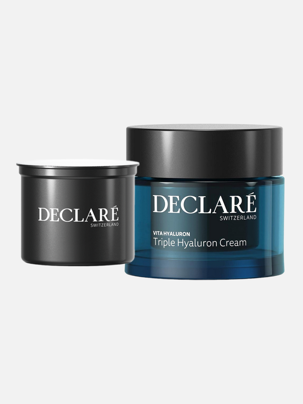 Питательный гиалуроновый крем для мужчин тройного действия запасной блок Vital Hyaluron Triple Cream + Refill, Declare, 2*50 мл